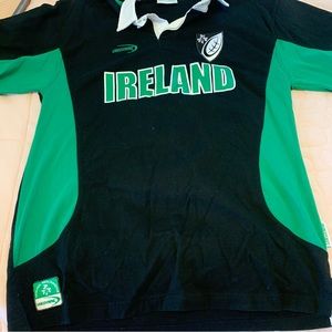Lansdowne green and black size Mens XL Ireland shamrock rugby cotton shirt